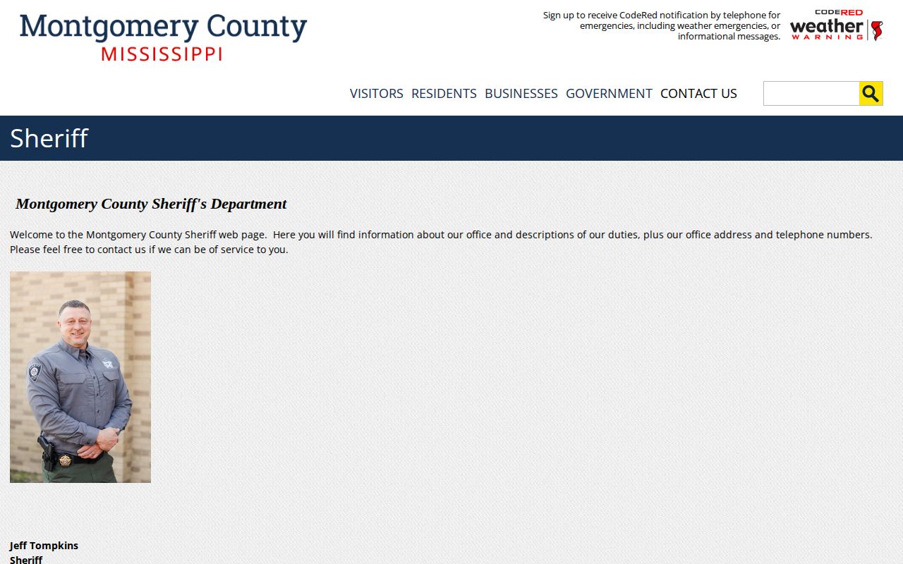 Montgomery County 24-hour release official sheriff contact source